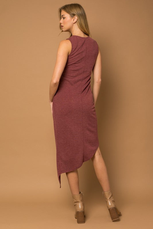 Get Twisted Wrap Midi Dress