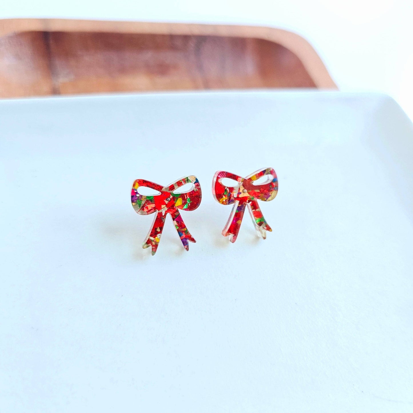 Put a Bow on It Sparkle Earrings