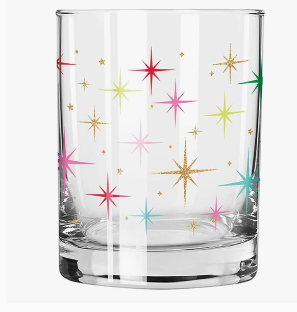 Retro Holiday Old Fashioned Glasses