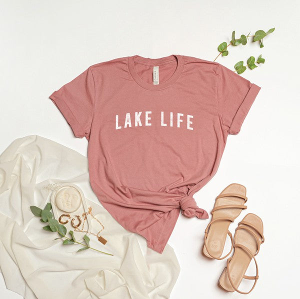 "LAKE LIFE" Vintage Wash Graphic T Shirt