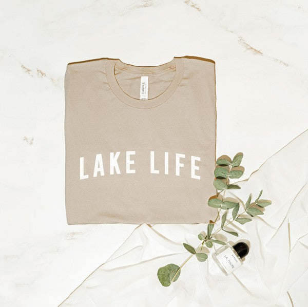 "LAKE LIFE" Vintage Wash Graphic T Shirt