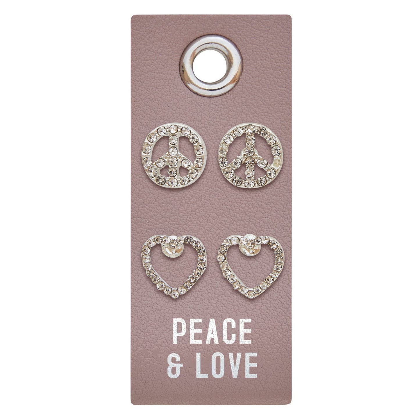 Silver Earrings-Peace & Love