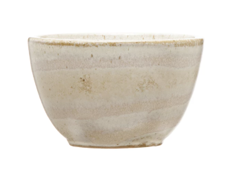 Stoneware Bowl with  Reactive Glaze