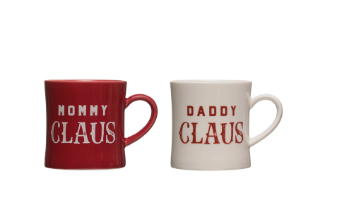 Set of "Mommy & Daddy Claus" Mugs